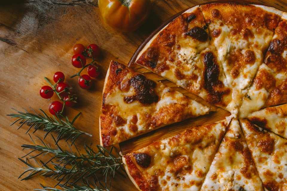 Illustrative margherita pizza photo for California Pizza Kitchen at Coconut Point.