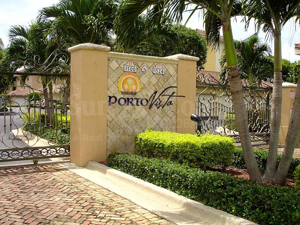 Porto Vista community sign and gated entrance, Cape Coral, Florida