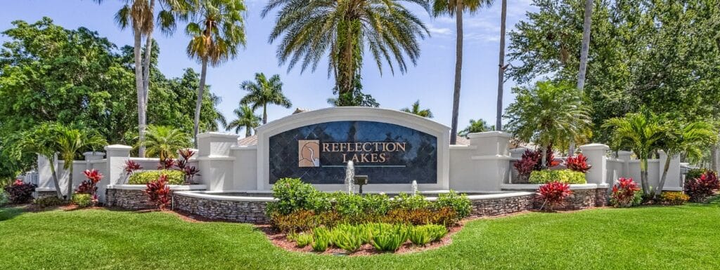 Reflection Lakes Entrance Sign, Fort Myers, Florida