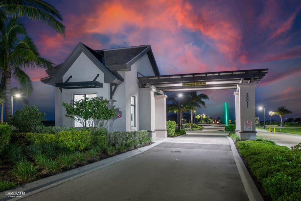 Entrance gatehouse at Verdana Village, Estero, FL